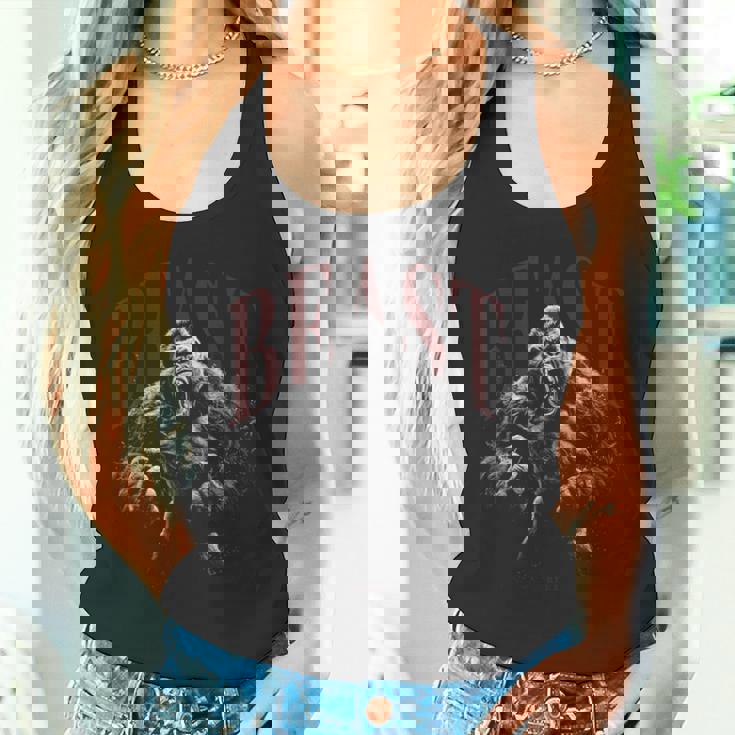 野生の落書きゴリラ王動物猿猿ゴリラ タンクトップ