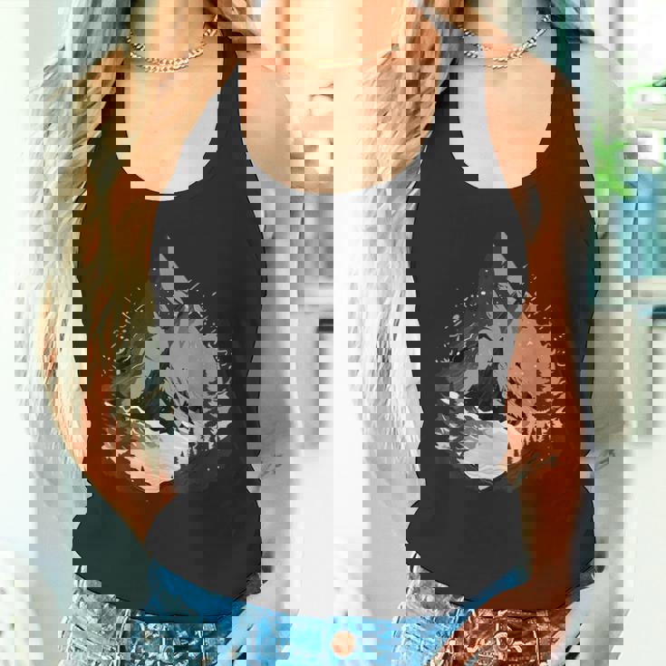 野生動物 自然 ハイキング ハイカー 森林 反射 山 タンクトップ