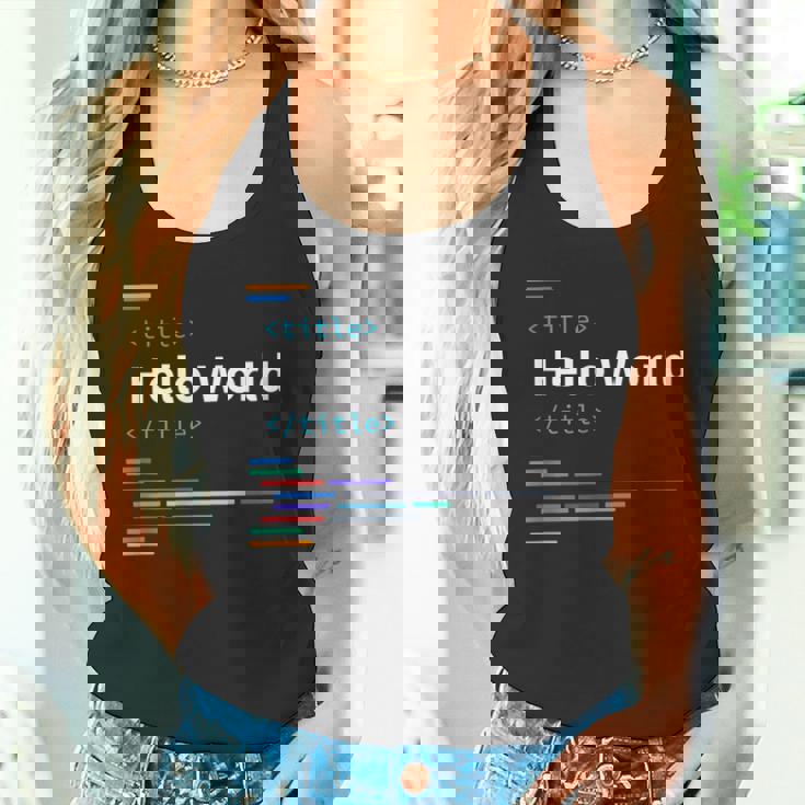 開発者 Hello World タンクトップ