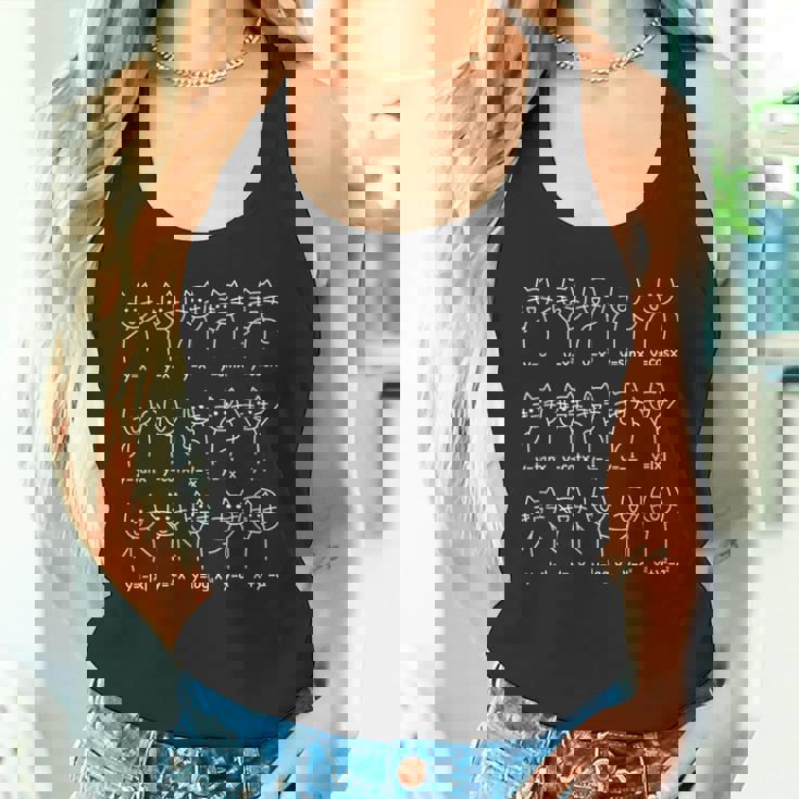 関数グラフ 数式のグラフ 猫 猫好き 一覧 数学好き 猫の飼い主 猫飼い ネコの飼い主 ねこ好き 愛猫家 ネコ好き 数学 タンクトップ