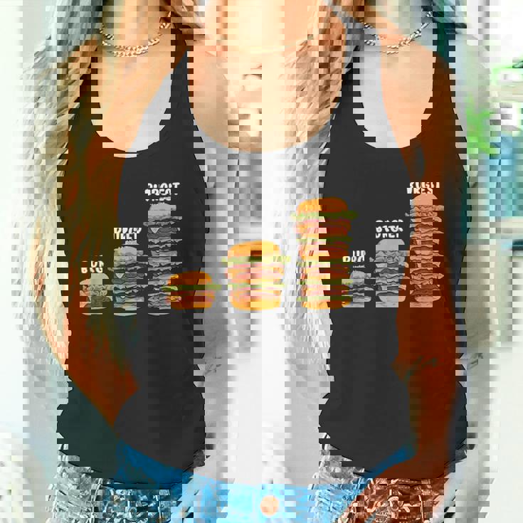 面白い バーグ バーガー バージェスト バーガー ハンバーガー チーズバーガー タンクトップ