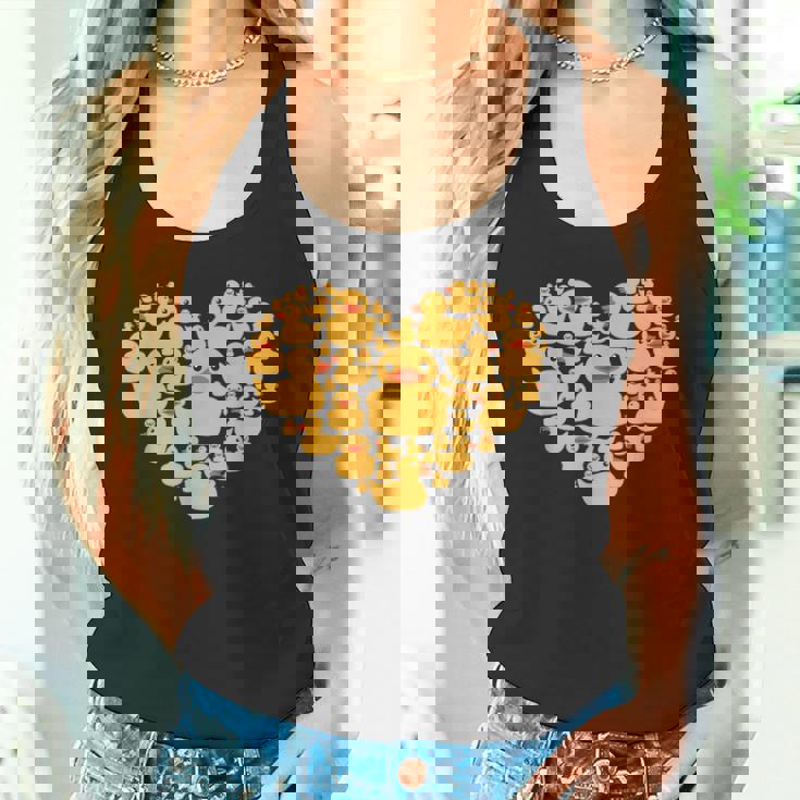 面白い ラバーダック ギフト メンズ レディース クールラバー アヒル ハート タンクトップ