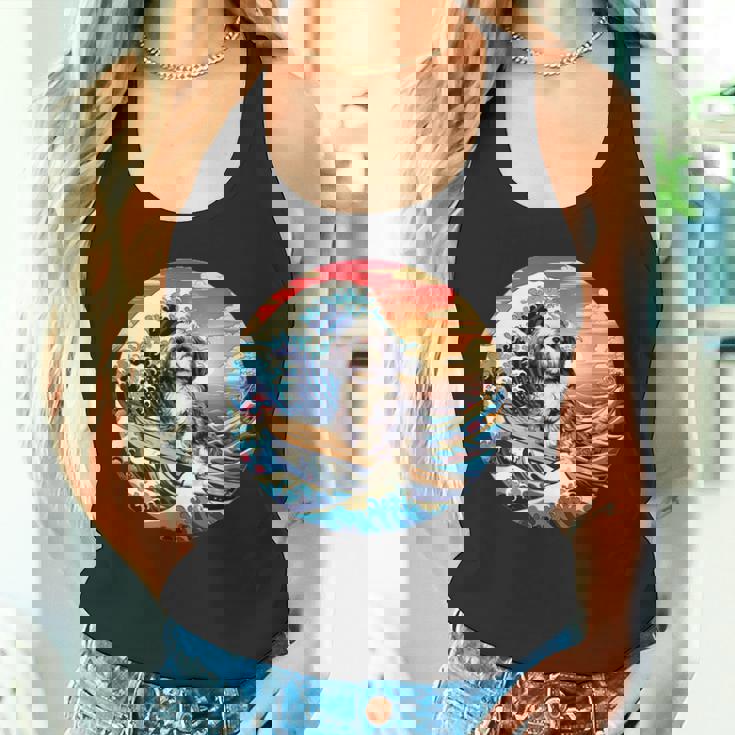 面白いtシャツ シーズー 犬 イヌ メンズ 犬好き グッズ かわいい おもしろ 面白い 服 ネタ サーフィン タンクトップ