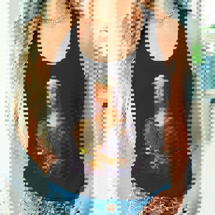 面白いtシャツ テニス モナリザ おもしろ 服 ネタ メンズ テニス部 おもしろグッズ 大人 子供 タンクトップ