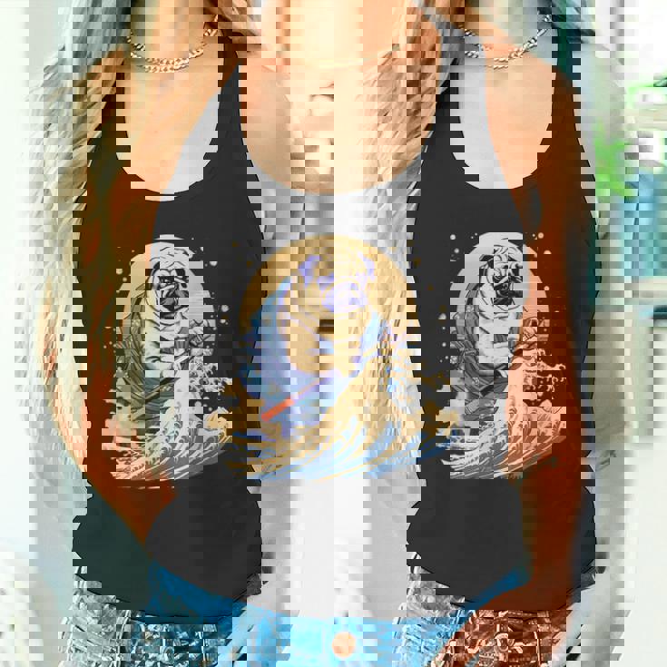 面白いtシャツ パグ 浮世絵 イヌ わんこ メンズ 犬好き グッズ おもしろ 面白い 服 ネタ わんこ タンクトップ