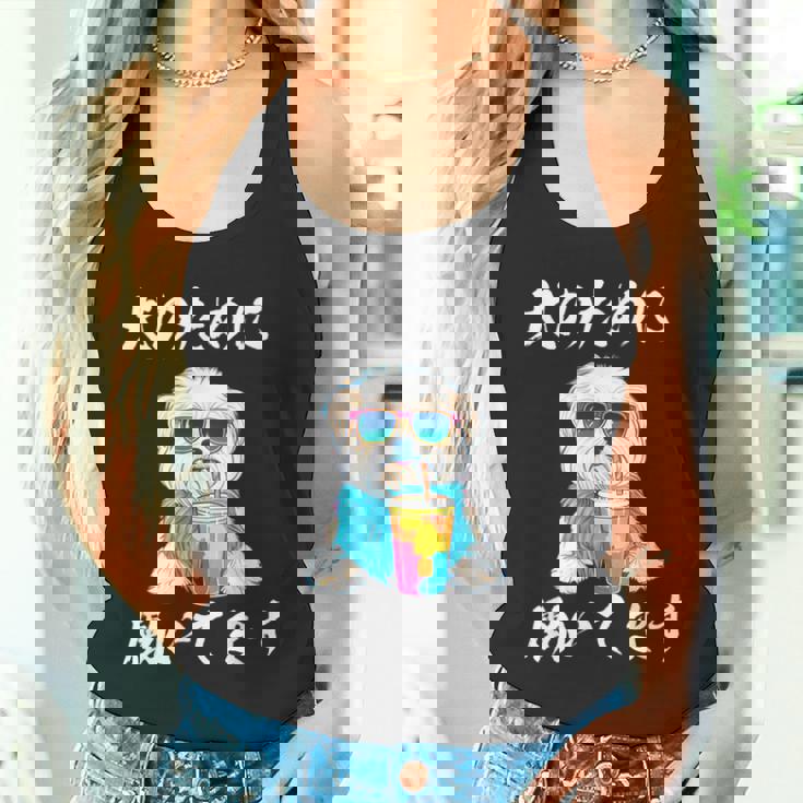 面白いtシャツ マルチーズ 犬 イヌ わんこ メンズ 犬好き グッズ おもしろ 面白い 服 ネタ わんこ タンクトップ