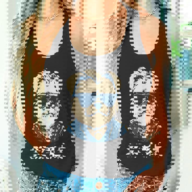 面白いtシャツ マルチーズ 犬 父 イヌ わんこ メンズ 犬好き グッズ おもしろ 面白い 服 ネタ タンクトップ