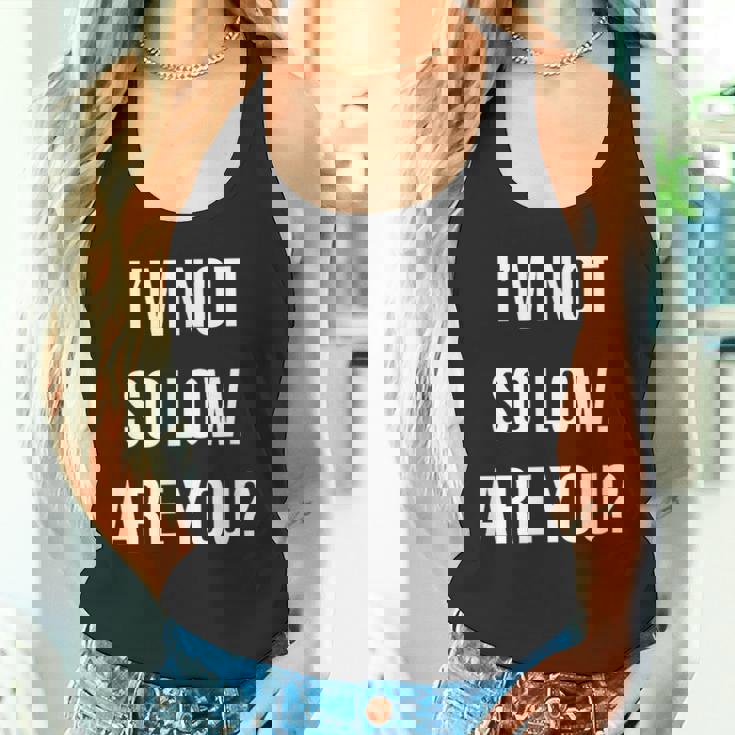 面白いtシャツ 下ネタ 文字 ダジャレ メンズ おもしろtシャツ ジョーク 男性用 英語 I'm Noto Low タンクトップ