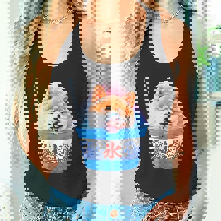 面白いtシャツ 柴犬 かき氷 イヌ わんこ メンズ 犬好き グッズ かわいい おもしろ 面白い 服 ネタ 夏 タンクトップ