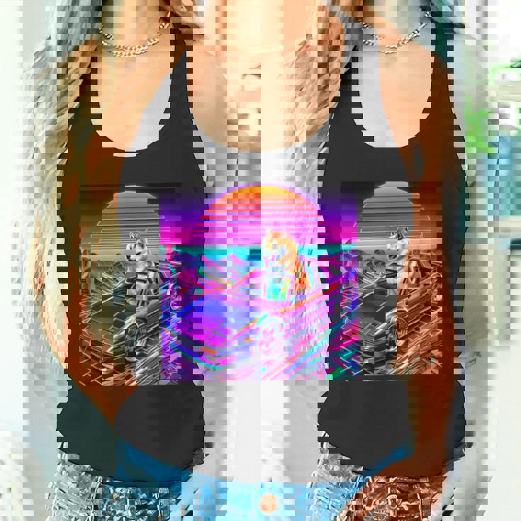 面白いtシャツ 柴犬 車 イヌ わんこ メンズ 犬好き グッズ かわいい おもしろ 面白い 服 ネタ タンクトップ