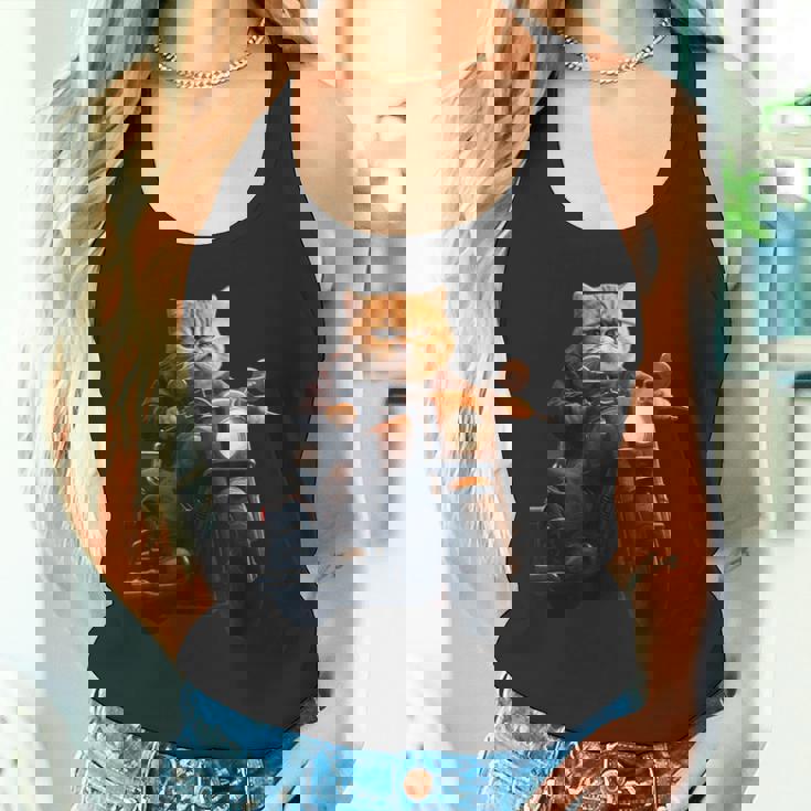 面白いtシャツ 猫 ネコ メンズ バイク 猫好き グッズ おもしろ 面白い 服 ネタ にゃんこ 猫の下僕 タンクトップ