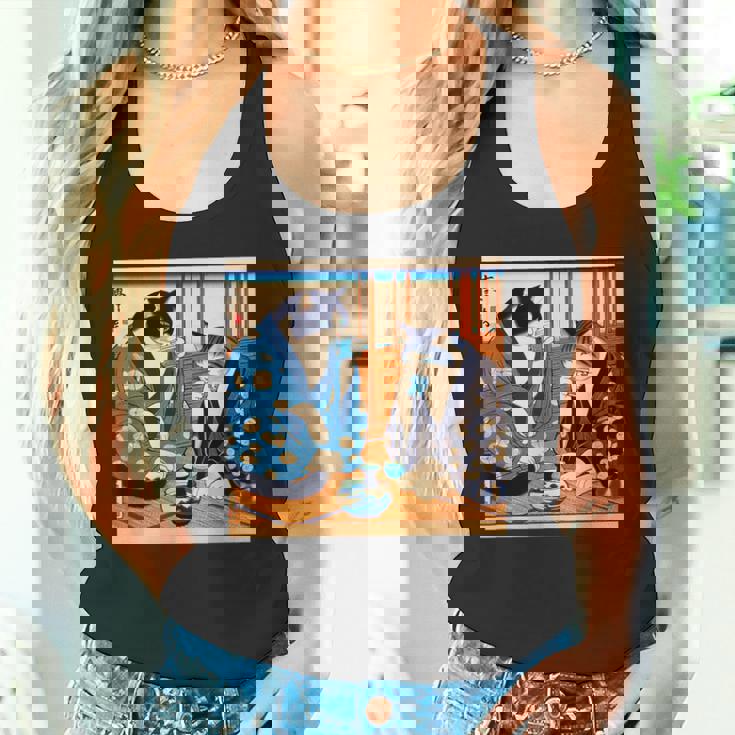 面白いtシャツ 猫 ネコ 酒 メンズ 猫好き グッズ おもしろ 面白い 服 ネタ にゃんこ 猫の下僕 浮世絵 タンクトップ