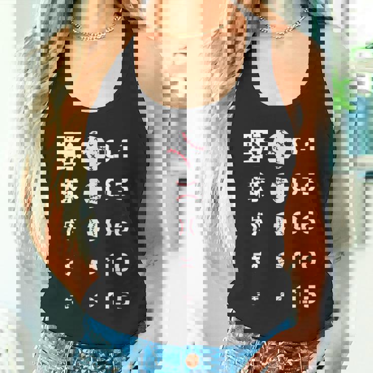 面白いtシャツ 野球 ベースボール 視力検査 おもしろ 服 ネタ メンズ 野球部 おもしろグッズ 大人 子供 タンクトップ