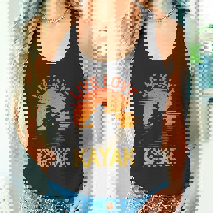 面白いカヤック愛好家 カヤックライブ ラブカヤック タンクトップ