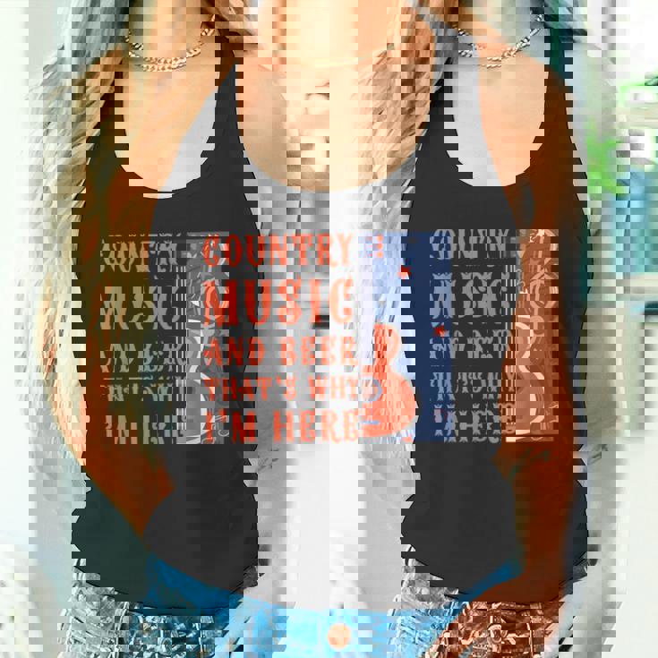 面白いカントリーミュージック&ビール音楽祭 アコースティックギター タンクトップ