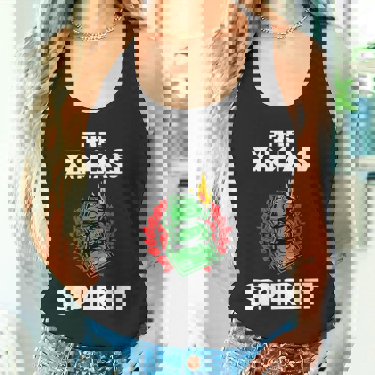 面白いクリスマス「The Xmaspirit」グラフィック タンクトップ