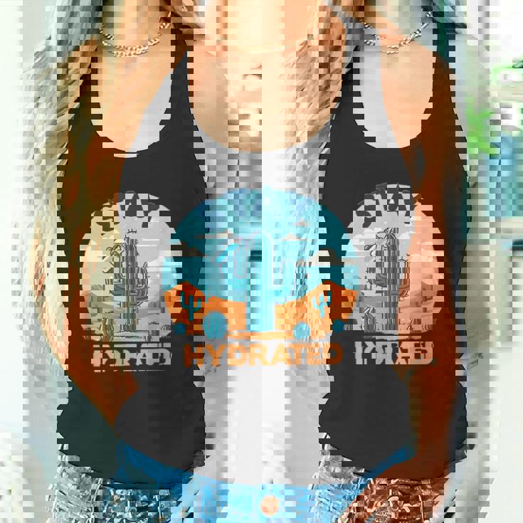 面白いサボテンの水やり-水分補給 タンクトップ