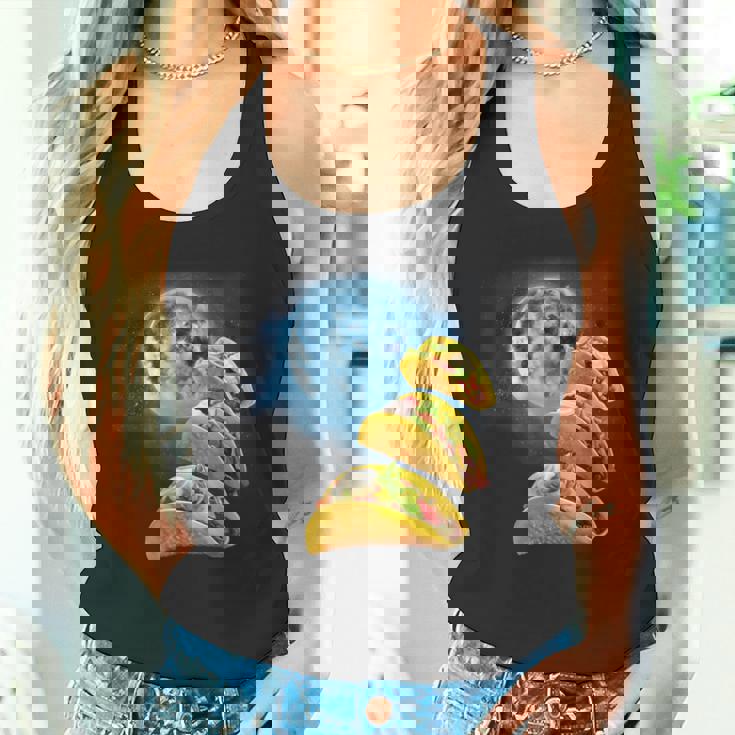 面白いタコスシャツ – タコス好きのタコスハウリングアットザムーン タンクトップ