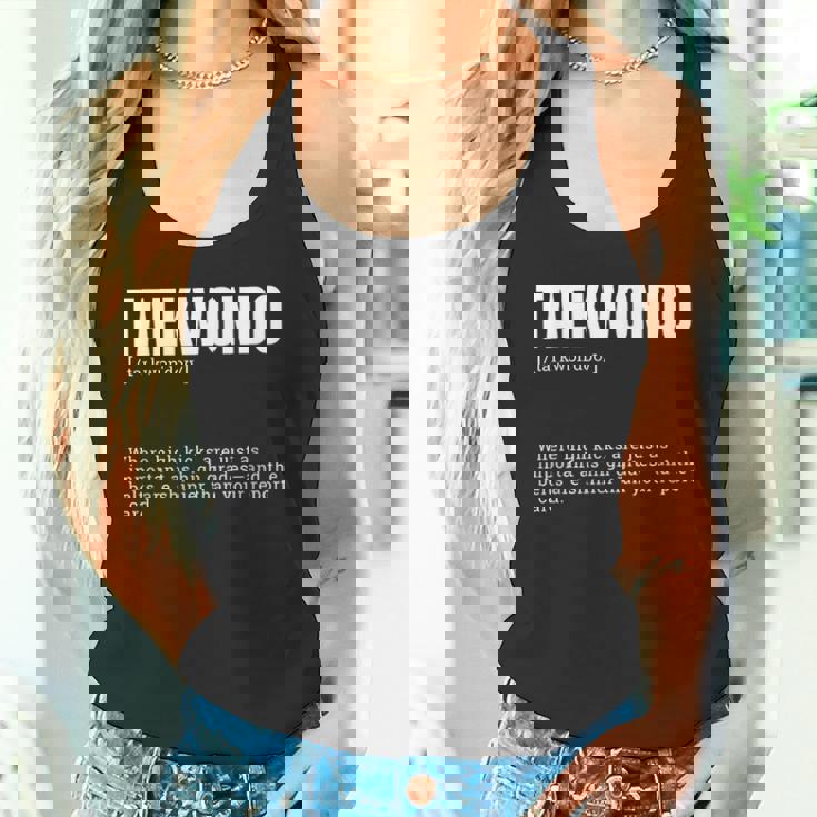 面白いテコンドー辞書がハイキックの定義を作ります タンクトップ