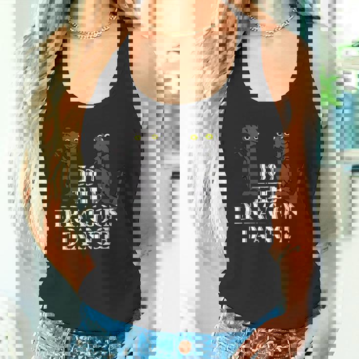 面白いドラゴンダンス ダンシングドラゴンミーム タンクトップ