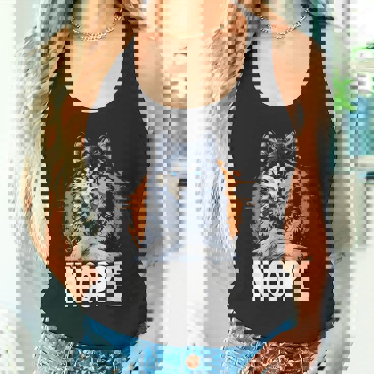 面白いハスキー T、犬の飼い主のための面白い犬の散歩服 タンクトップ