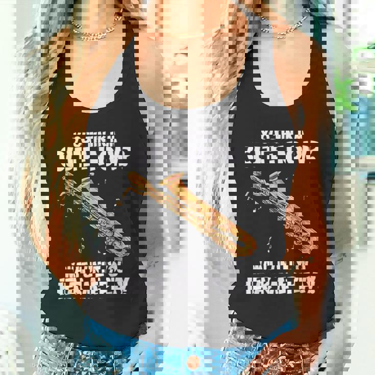 面白いバリトンサックスのデザイン私はサックスを持っています タンクトップ