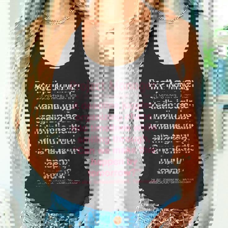 面白いプロジェクトマネージャー タンクトップ