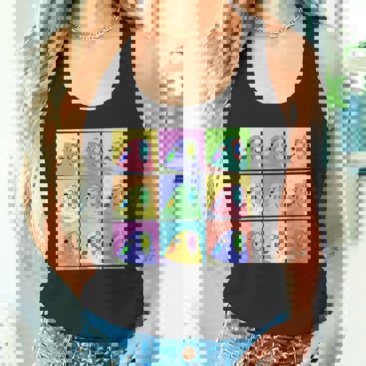 面白いポップアート オカメインコ かわいい鳥 オウム タンクトップ