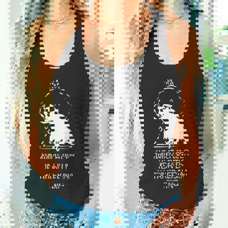 面白いマムート石器時代の氷河期デザイン 先史時代のデザイン 長袖tシャツ タンクトップ