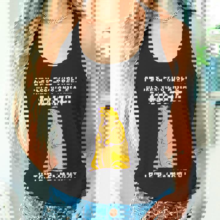 面白いマーモットヴィンテージ面白いことわざマーモット愛好家ジョーク タンクトップ