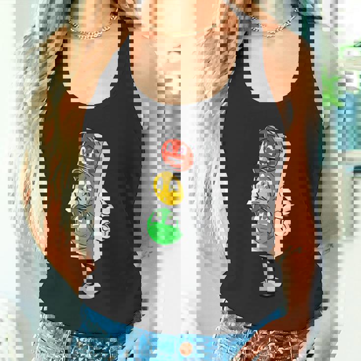 面白い信号機 コミック 漫画の信号機 タンクトップ