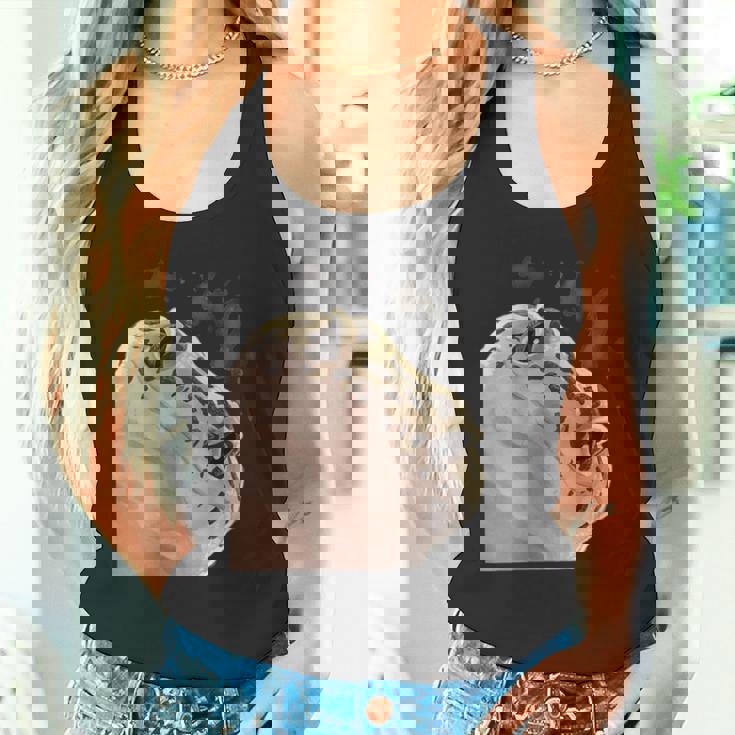 面白い好奇心が強い爬虫類ヒョウモントカゲモドキ タンクトップ