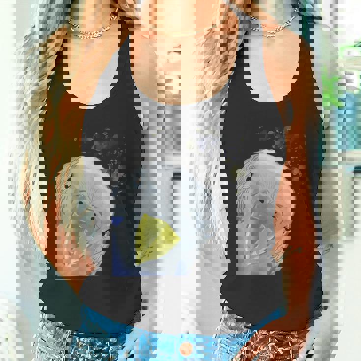 面白い好奇心インコのセキセイインコ タンクトップ