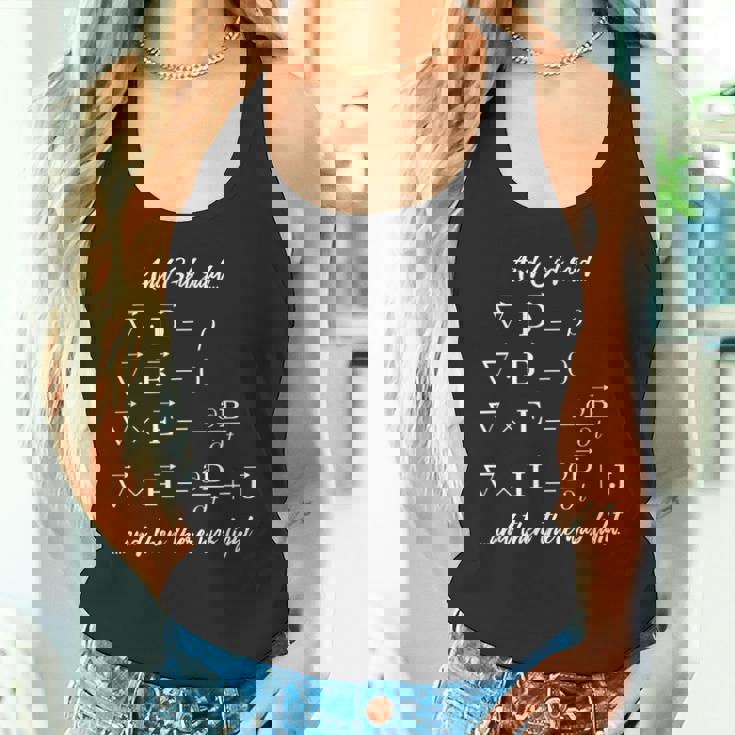面白い数学教師シャツ – 宗教的なマクスウェル方程式 タンクトップ