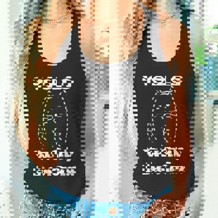 面白い猫 Tピースギフト Yolo 猫愛好家に タンクトップ