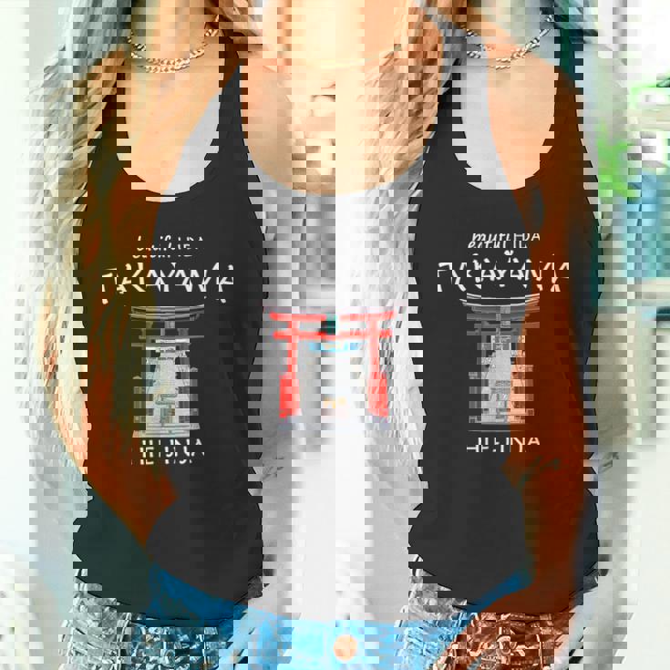 飛騨の高山 日枝神社 手描き 日本 タンクトップ