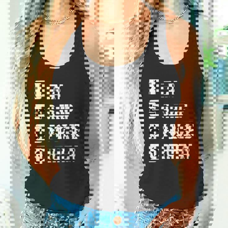 食べる 睡眠 ポーカー リピート トランプ ゲーム ホールデム タンクトップ