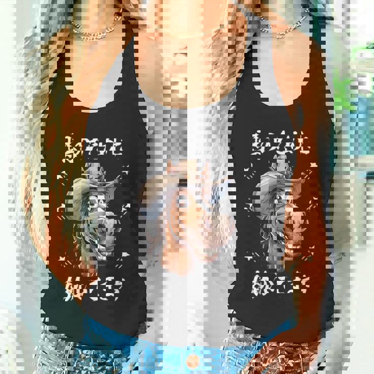 馬のために働いてます タンクトップ