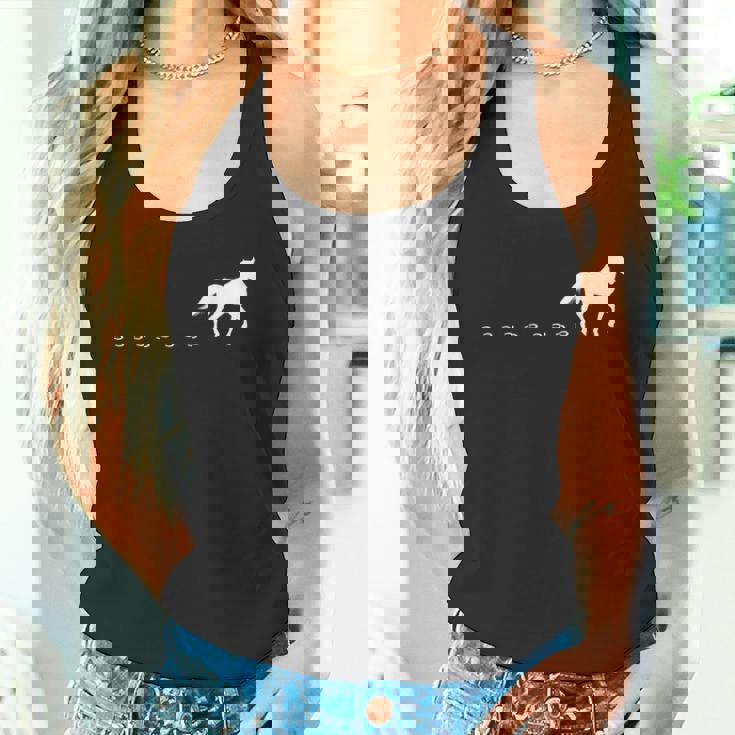 馬の線路、馬蹄、乗馬。 タンクトップ