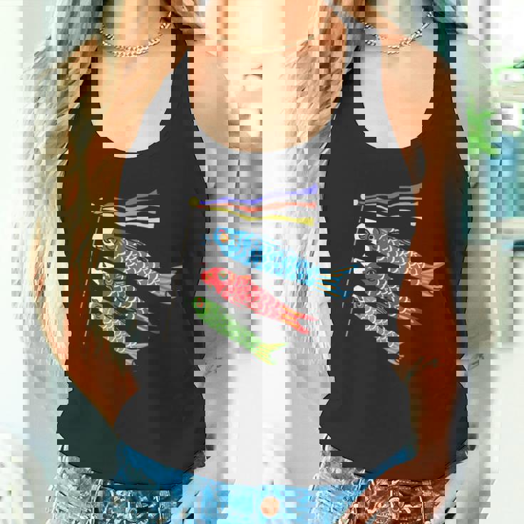 鯉鯉 鯉のぼり 旗 こどものひ タンクトップ