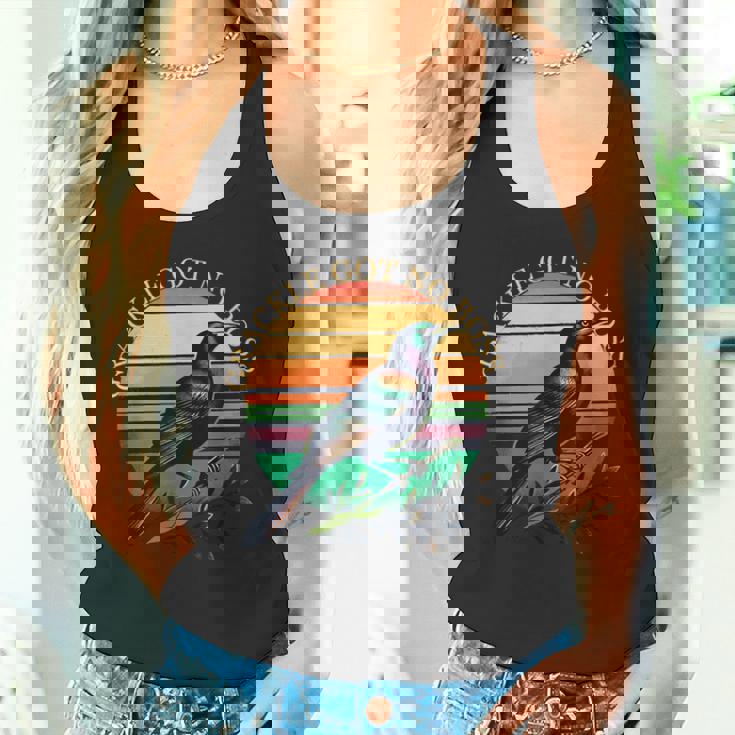 鳥 グラフィック グラックル 鳥の恋人 グラックル Got No Boss タンクトップ