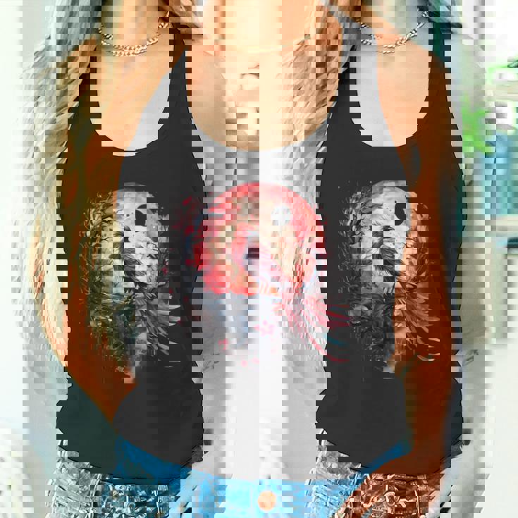 鳳凰 月 火 鳳凰 鳥 桜 木 神話 鳥 タンクトップ