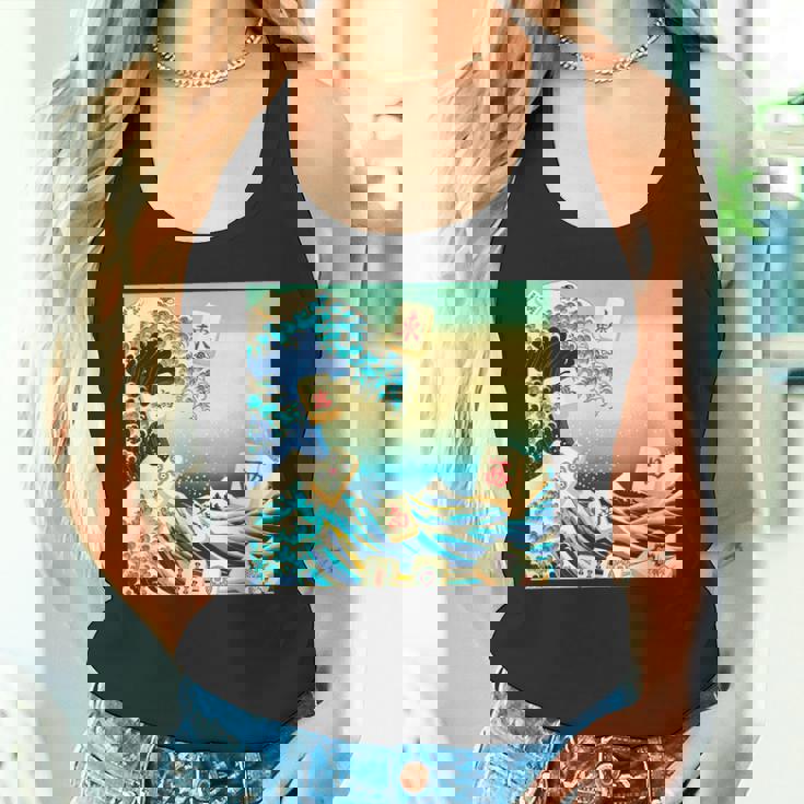 麻雀 おもしろ グッズ 服 筆文字 面白いtシャツ 文字入り 面白い 文字 ネタ メンズ 葛飾北斎 浮世絵 風 タンクトップ