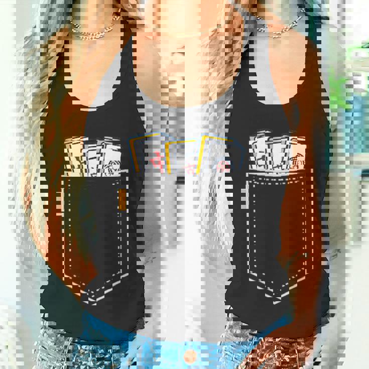 麻雀 牌 ワンポイント ポケット 柄ポケット デザイン かわいい おもしろ 可愛い 麻雀好プレゼント タンクトップ