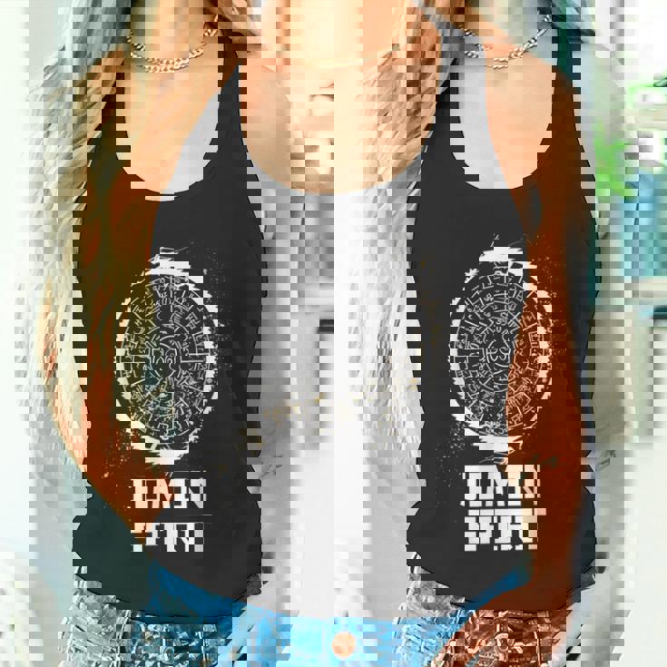 龍体文字 フトマニ図 神代文字 龍神様 縄文 ハニワ かっこいい 開運 言霊 お守り タンクトップ