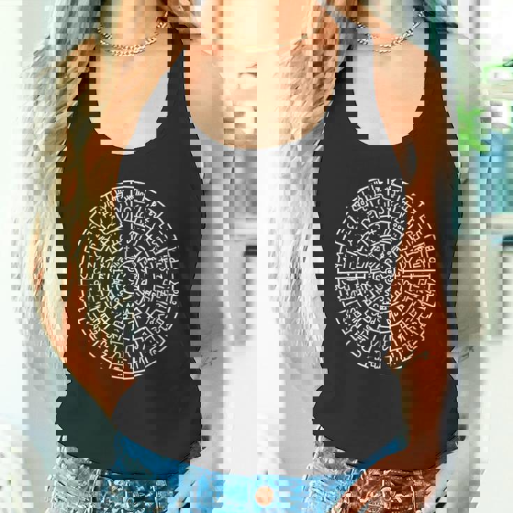 龍体文字【フトマニ図】手書き 筆文字tシャツ 開運グッズ 運気アップ 縁起物 お守り ラッキー スピリチュアル タンクトップ