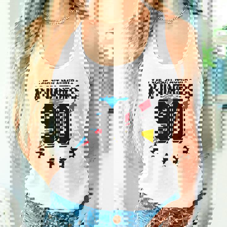 Age Is Just Number スポーツ 90歳 面白い 90歳の誕生日 タンクトップ