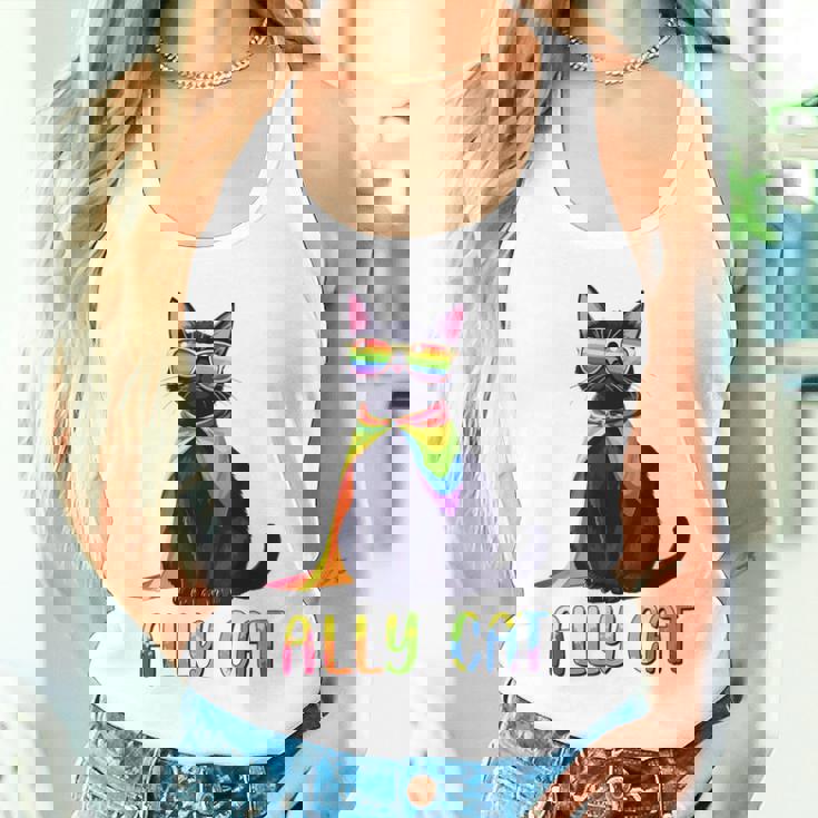 Ally Cat Lgbtゲイプライド月間2025レインボー平等権 タンクトップ