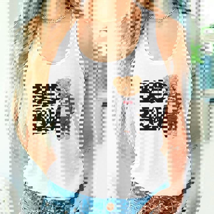 Angry Bad Boystyle、クールなテディベア、バッドボーイグラフィックデザイン。 タンクトップ