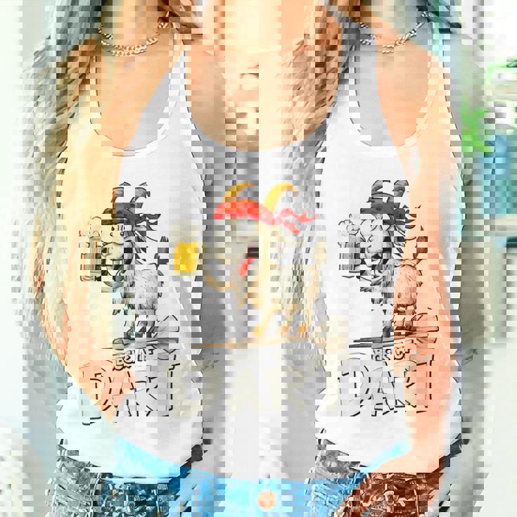 Bock Auf Dart ヤギとビールジョッキ 面白いダーツプレーヤー タンクトップ